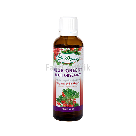 Hloh obecný, originální bylinné kapky, 50 ml Dr. Popov