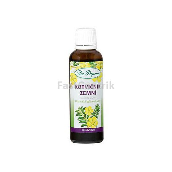 Kotvičník zemní, originální bylinné kapky, 50 ml Dr. Popov