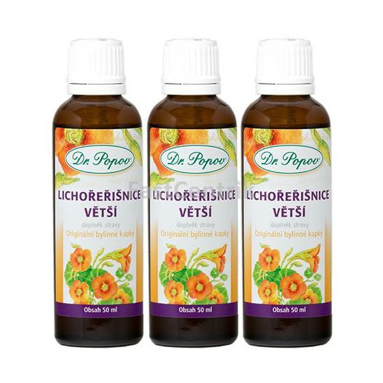 Lichořeřišnice větší, originální bylinné kapky (balení 3 ks) Dr. Popov