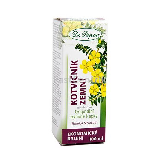 Kotvičník zemní, originální bylinné kapky, 100 ml Dr. Popov