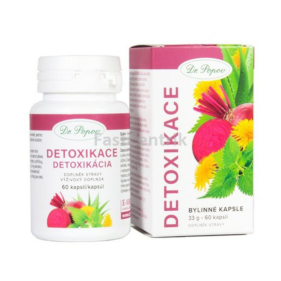 Bylinné kapsle Detoxikace, 60 kapslí Dr. Popov
