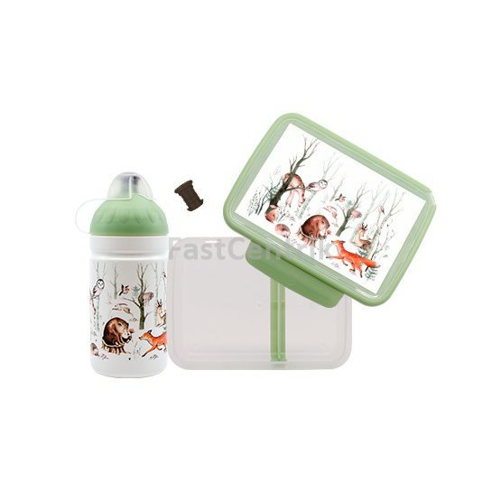 Set ZDRAVÁ LAHEV 0,5 l + ZDRAVÁ SVÁČA Lesní zvířátka.jpg
