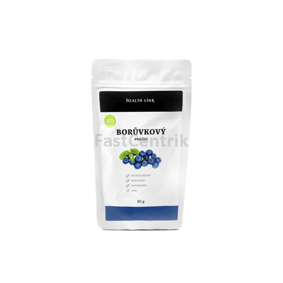 BIO Borůvkový prášek HEALTH LINK 80 g