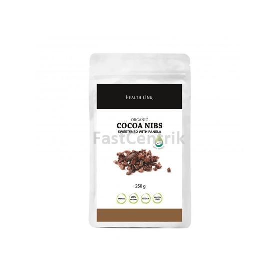 BIO Kakaové boby drcené slazené panelou HEALTH LINK 250 g