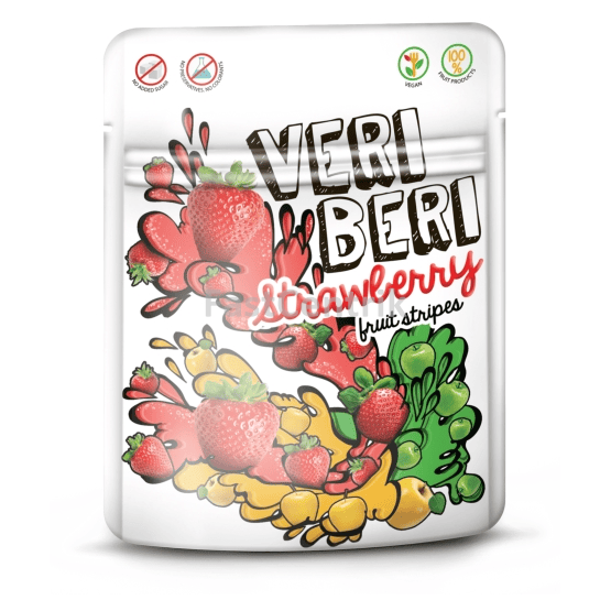 Ovocné stripsy Jahoda VERI BERI 50 g